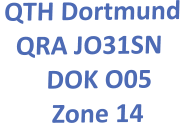 QTH Dortmund   QRA JO31SN        DOK O05         Zone 14